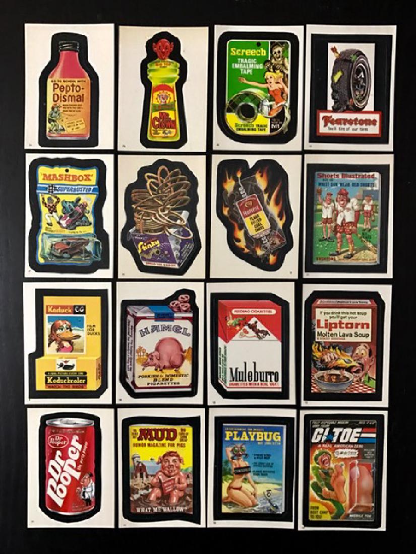 Lot of 16 Rare 1986 TEST Run Wacky Packages Cards: Original 1986 Test Issue Sticker Cards – MINT Extremely Hard to Find