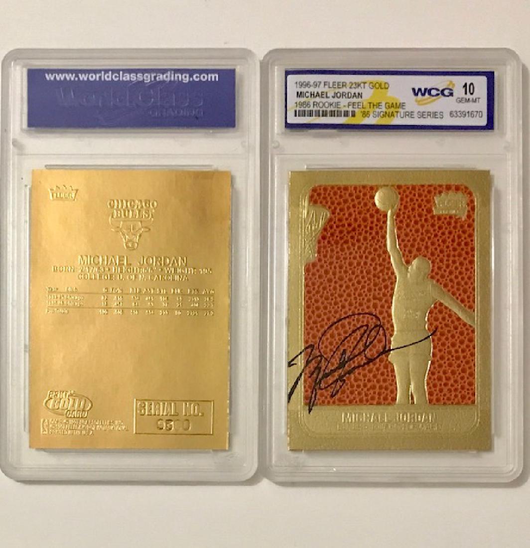 1986 MICHAEL JORDAN Feel the Game Rookie Card: Gem Mint 10 - 23k Gold Feel the Game Signature Series