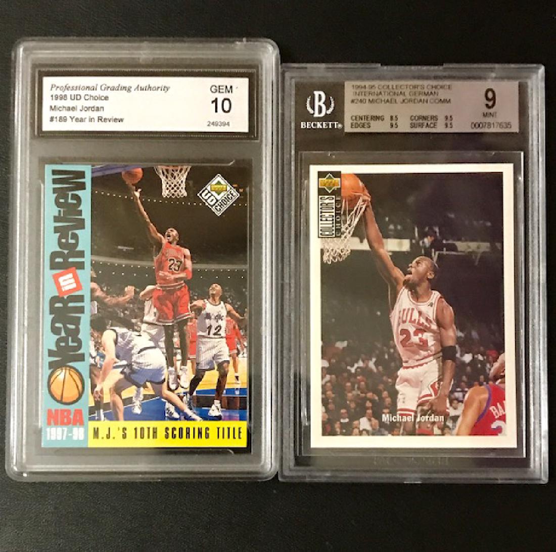 Lot of 2 Graded MICHAEL JORDAN Basketball Cards: Lot of 2 Graded MICHAEL JORDAN Basketball Cards
