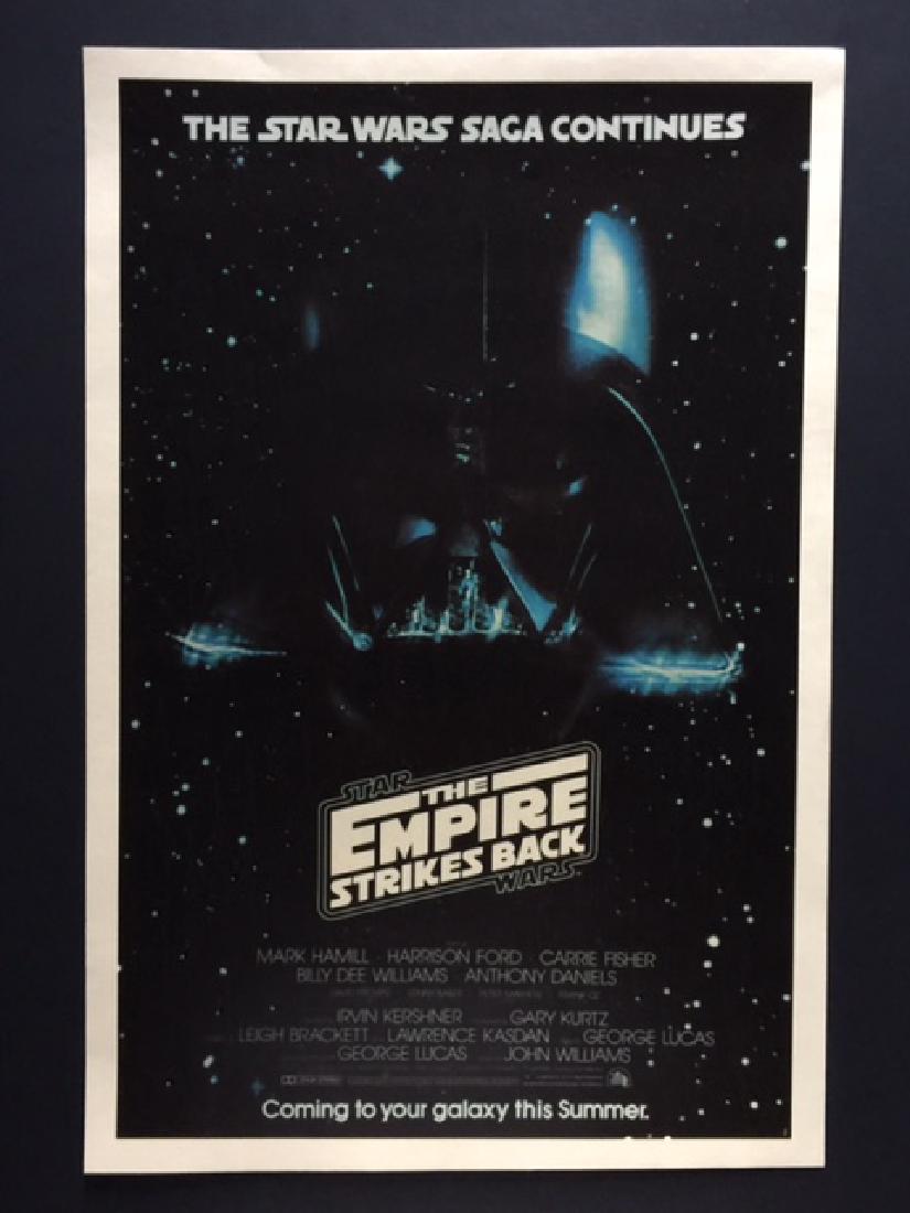 1980 STAR WARS Movie Theatre Lobby Card Poster: The Empire Strikes Back - 12” x 18” Print Date Unknown