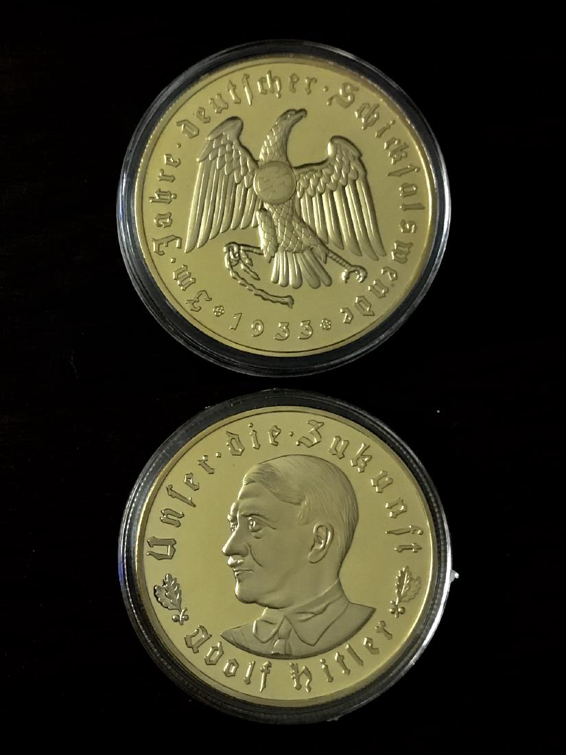 1933 Adolf Hitler Gold Clad Relief Medallion Coin: Encapsulated – Pristine