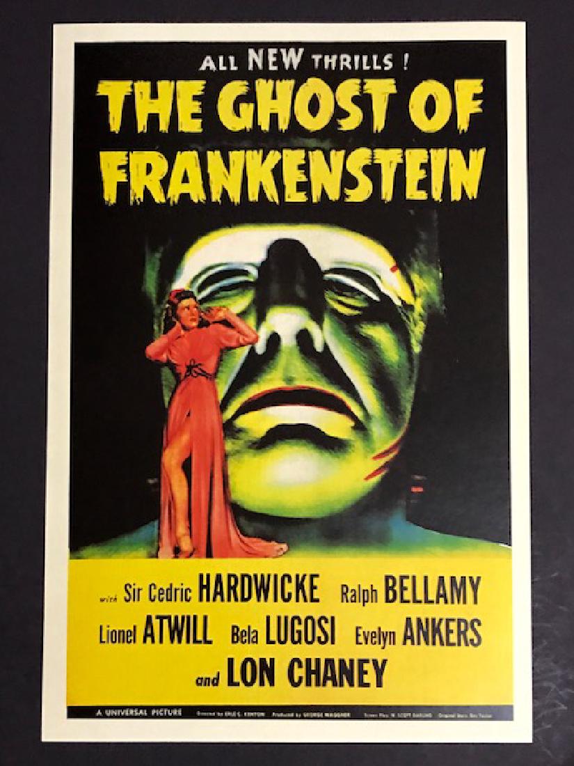 1942 Frankenstein Movie Theatre Lobby Card Poster: The Ghost of Frankenstein 12” x18” Print Date Unknown
