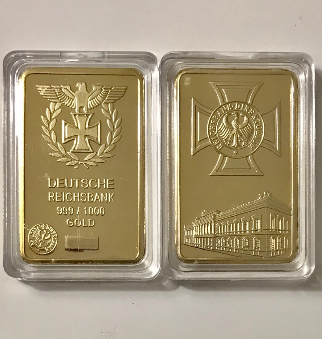 German “DEUTSCHE REICHSBANK” Gold Clad Bar: German “DEUTSCHE REICHSBANK” Gold Clad Bar