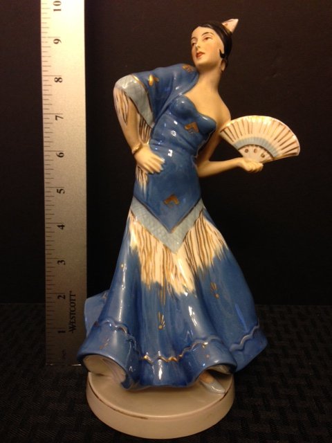Large Antique Signed ROYAL DUX Porcelain Statuette: Beautiful Rare Piece - Flawless - Highly Collectible. Multiple Photos Posted