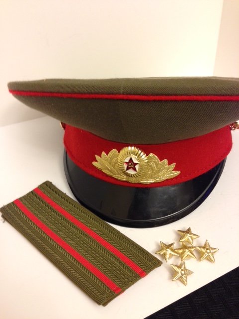 World War 2 Russian Military Hat and Assorted: Belonged to a Russian Officer and Was Part of his Dress Uniform. MULTIPLE POTOS POSTED