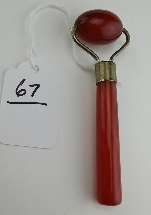 Chinese Agate Roller for Massage: approx 3.75" L