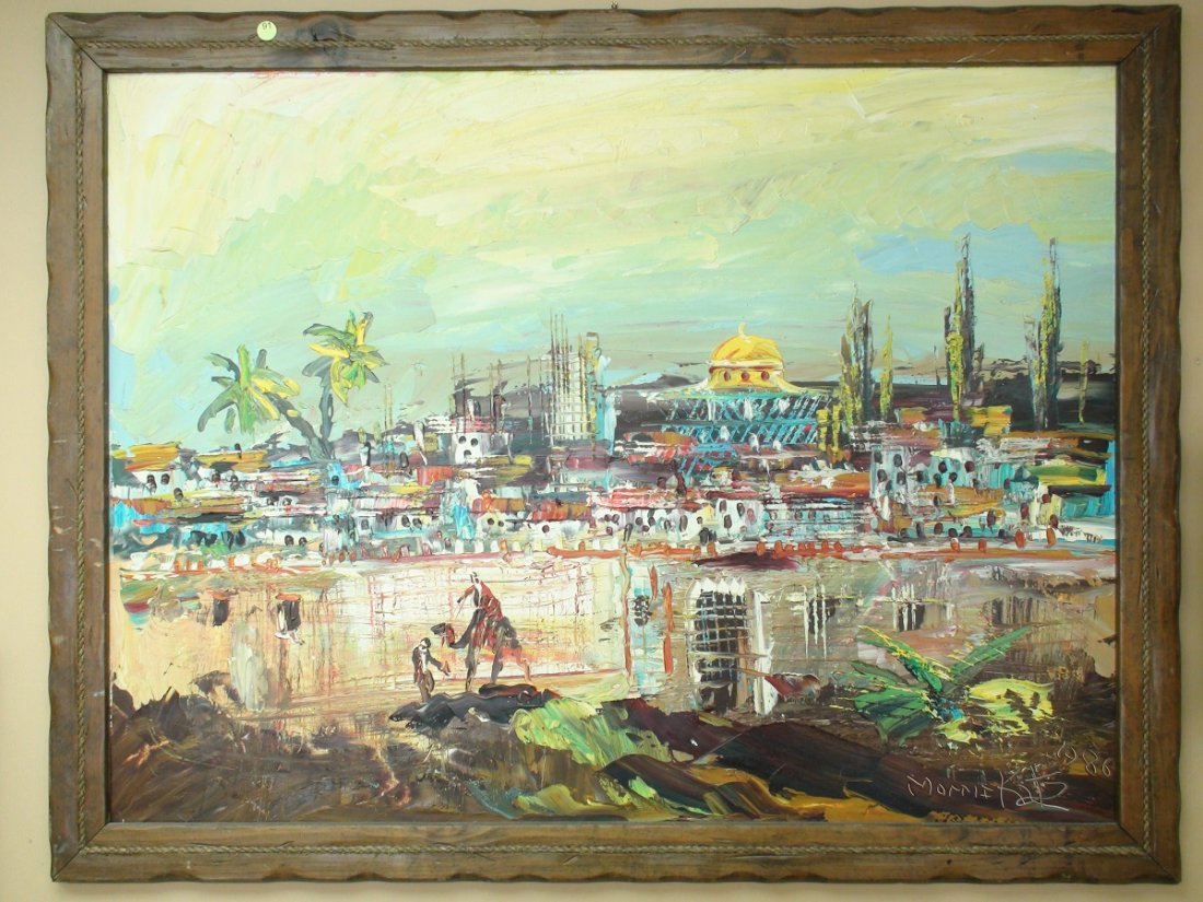 Morris Katz 1986 oil on wood panel: 44" x 34"