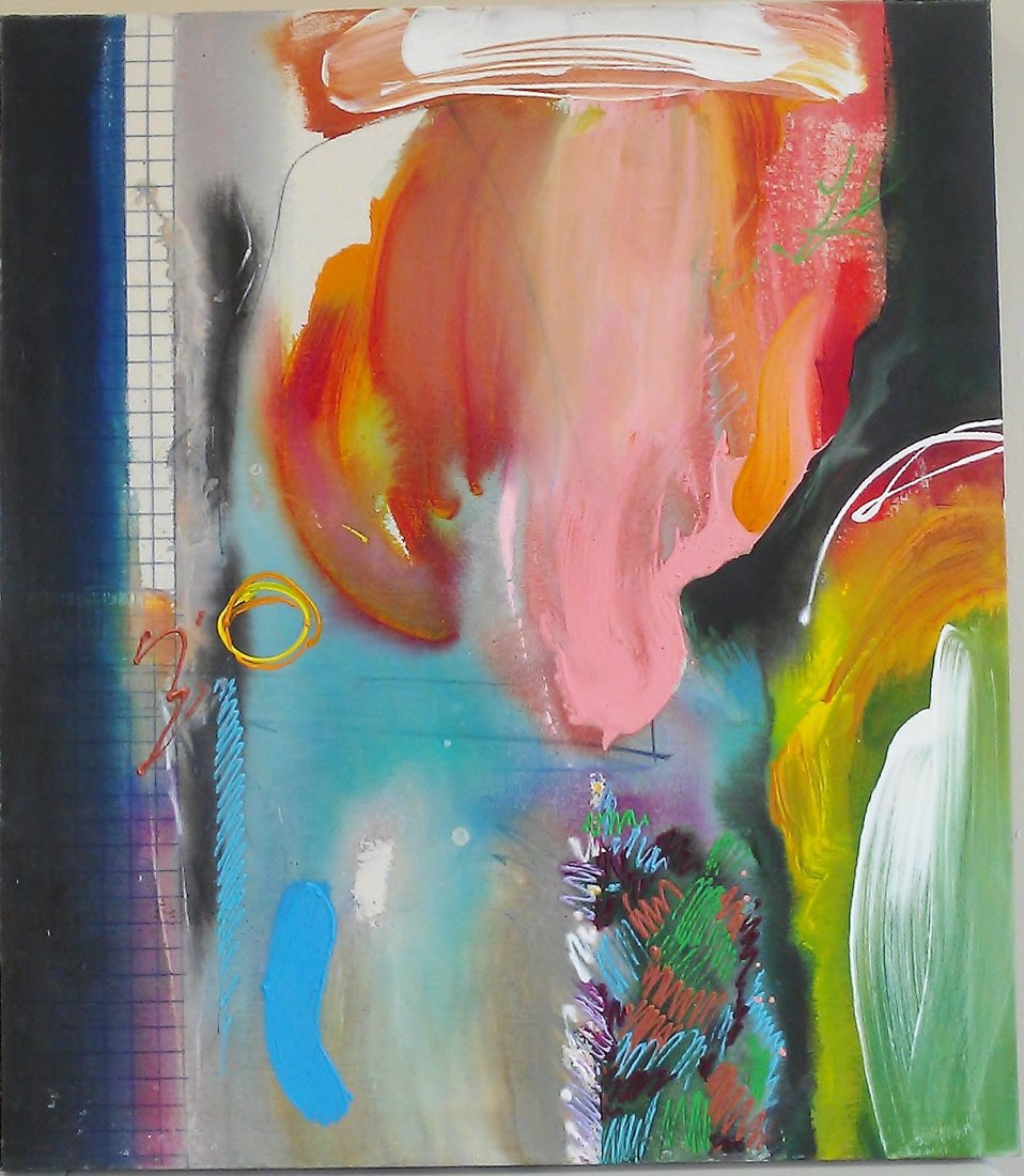 Jonas Gerard "Vision 14" 1983 Acrylic On Canvas: Jonas Gerard "Vision 14" 1983 Acrylic On Canvas 26" x 30"