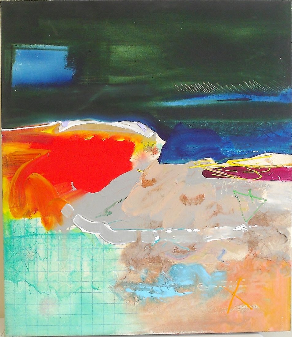 Jonas Gerard "Vision 14" 1983 Acrylic On Canvas: Jonas Gerard "Vision 14" 1983 Acrylic On Canvas 26" x 30"