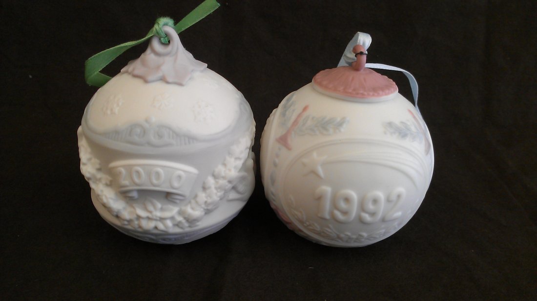 lladro porcelain balls 1992 & 2000: lladro porcelain balls 1992 & 2001