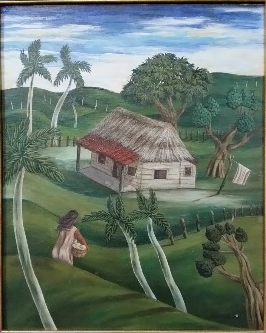 Mario Carreno (Cuban, 1913-1999): Mario Carreno (Cuban, 1913-1999), oil on canvas on board 20" x 16" With certificate from the wife of Carreno and Luis Estrada and also accompanied with documentation of provenance.