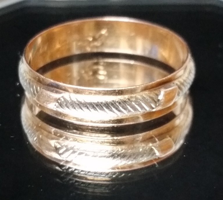 Vintage 18k yellow gold wedding band ring 3 grams: Vintage 18k yellow gold wedding band ring 3 grams