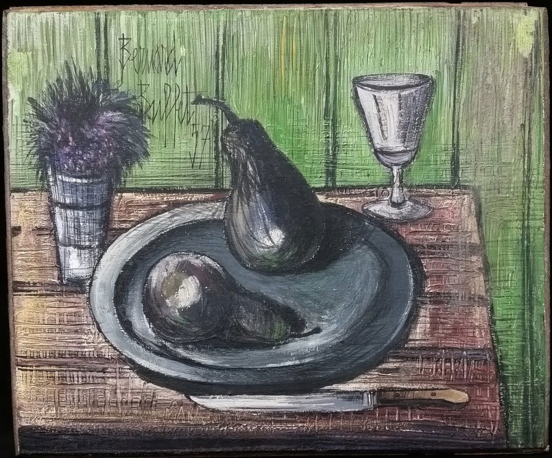 Bernard BUFFET (1928-1999): Bernard BUFFET (1928-1999) 1957 oil on wood panel 11.50" x 9.75" signed and dated , Private Miami FL Collection