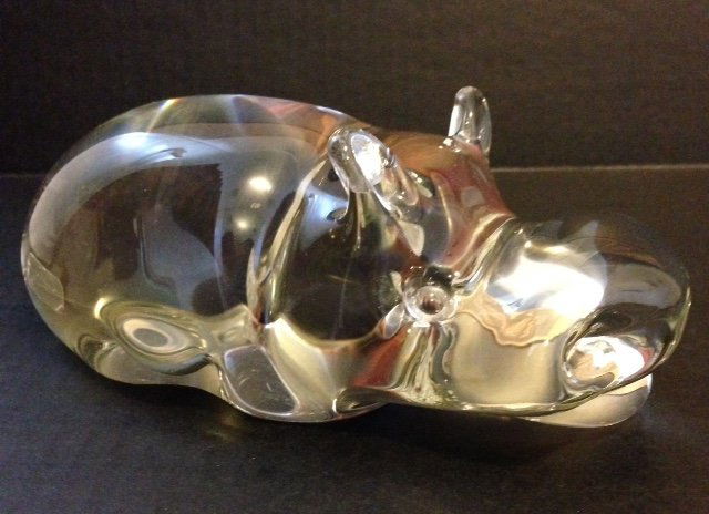 Extremely Rare LG. Hand Signed OGGETTI Italy Hippo: Very Large Heavy Piece - Hand Signed OGGETTI Italy Similar Smaller Pieces SELL as High $500