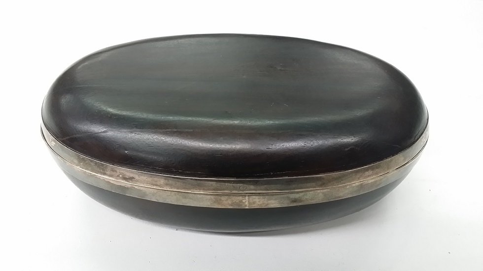 19th Cen Sterling Silver & Rosewood Cigar Case: 19th Cen Sterling Silver & Rosewood Cigar Case, Length 6.5", Width 3.75" x 2.5" High