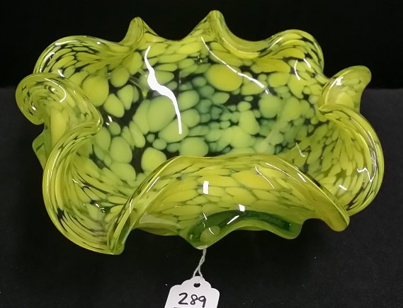 Vintage Murano Glass Bowl: approx 8.5" D