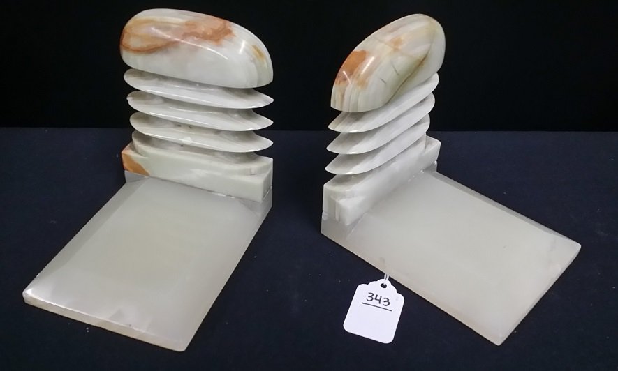 Alabaster Bookends: Alabaster Bookends