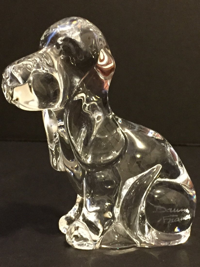 Awesome Signed DAUM FRANCE Crystal Snoopy Dog: Awesome Signed DAUM FRANCE Crystal Snoopy Dog