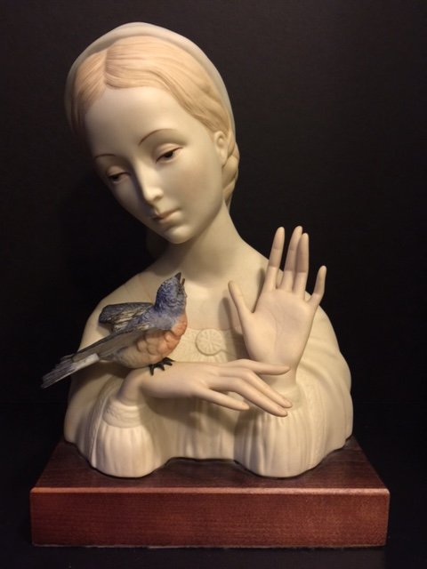 Breathtaking Signed CYBIS Porcelain Madonna Bust: 12" Tall - Fully Handcrafted & Hand Signed Piece Multiple Photos Posted