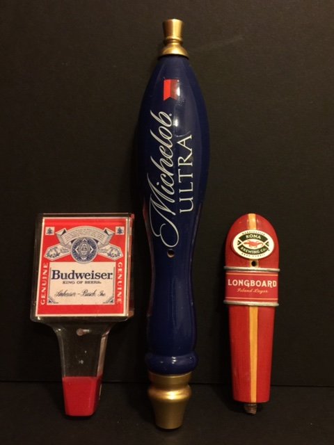 Lot of 3 Vintage Beer Tap Handles: Lot of 3 Vintage Beer Tap Handles