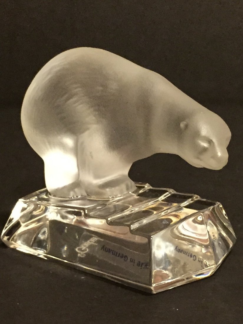 Signed GOEBEL German Crystal POLAR BEAR w/Label: Signed GOEBEL German Crystal POLAR BEAR w/Label