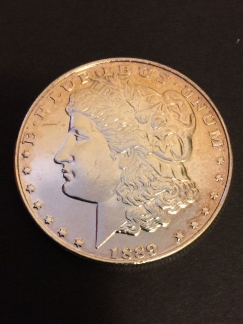 1889-CC / Silver Clad Dollar Tribute Coin: Part of the Million Dollar Morgan Non-Monetary Coin Collection (COPY COIN)