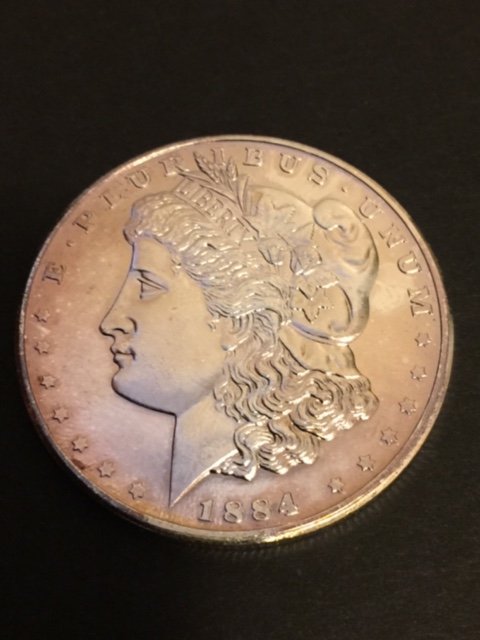 1884-S Morgan Silver Clad Dollar Tribute Coin: Part of the Million Dollar Morgan Non-Monetary Coin Collection (COPY COIN)