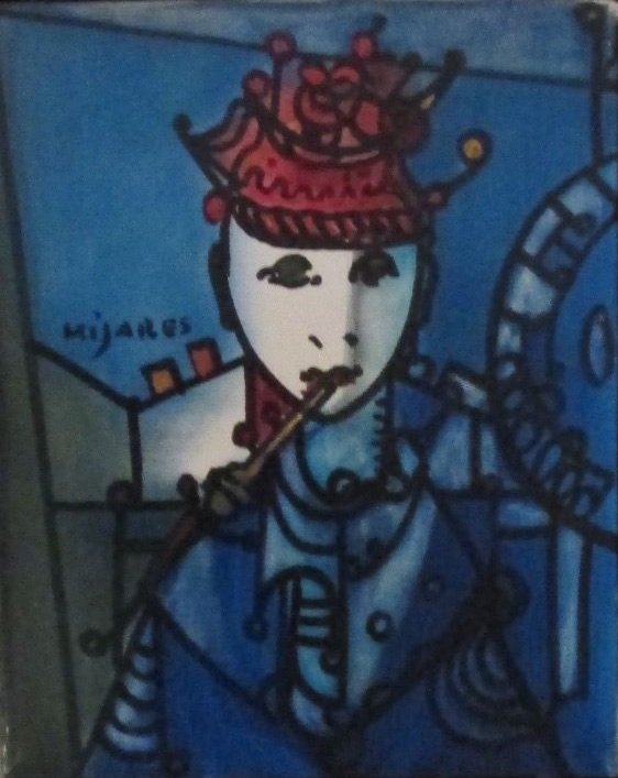 Jose Maria Mijares (Cuban) Oil On Canvas: Measures: 9-3/4" X 7-3/4",Framed: 18" X 21",With COA by Mijares Art Gallery, Only authorized gallery to do so.