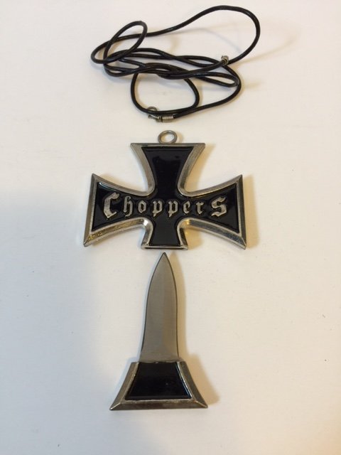 CHOPPERS IRON CROSS Concealed Neck Knife: Cool Piece - Multiple Photos Posted