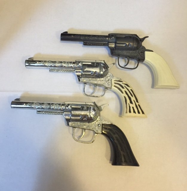 Lot of 3 Vintage Assorted PONY BOY Colt Cap Guns: Lot of 3 Vintage Assorted PONY BOY Colt Cap Guns