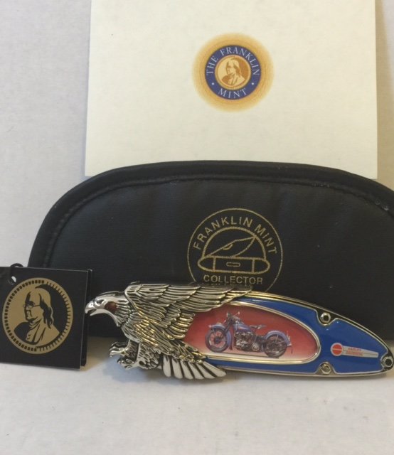 Awesome Official HARLEY DAVIDSON Pocket Knife: "1948 PANHEAD" by HARLEY DAVIDSON - MINT CONDITION Comes with Hang Tag & Original Padded Pouch Issued by "THE FRANKLIN MINT" MULTIPLE PHOTOS POSTED