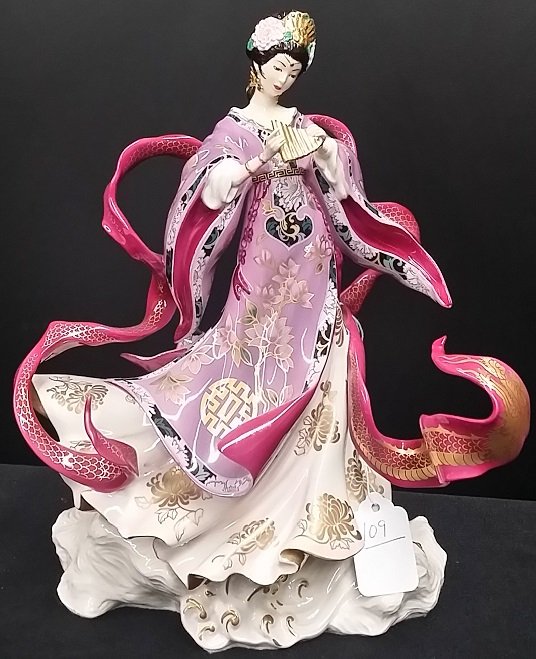 Tthe Dragon King's Daughter by Caroline Young P: Porcelain Made by Franklin Mint, Beautiful Detail, 11.5" Tall