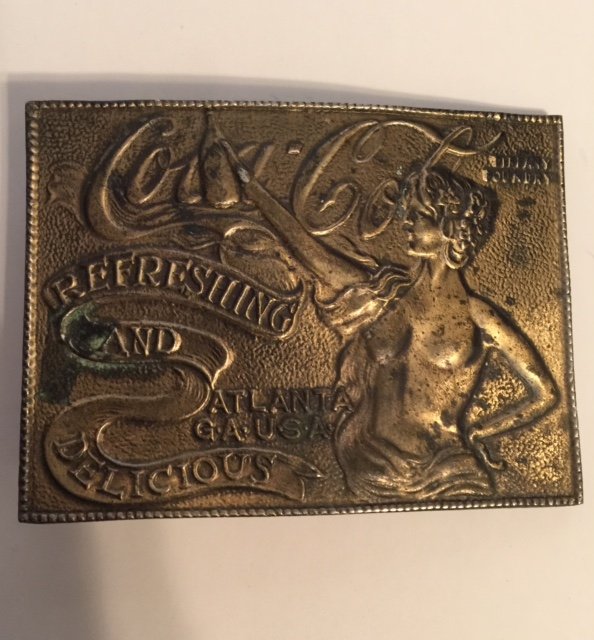 Old TIFFANY Foundry Embossed COCA-COLA Belt Buckle: Great Piece - Multiple Photos Posted