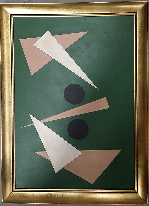 Lolo Soldevilla (Cuban, 1901-1971) Oil On Wood: Signed & Dated, Frame Measures 28" x 20"