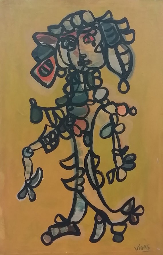 OSWALDO VIGAS (Venezuelan 1926-2014): Signed Lower Right "Vigas", 28" x 18"