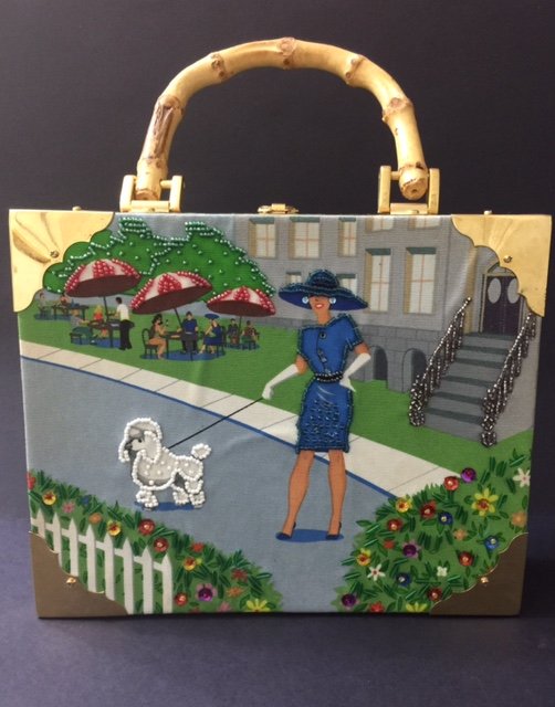 Stunning Hand Decorated Cigar Box Purse: Multiple Photos Posted