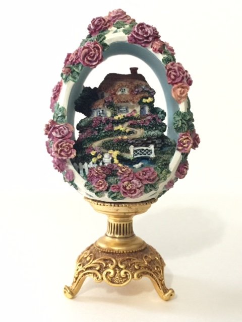 Rare House Of Faberge Rose Blossom Cottage Egg Oct 07 2015