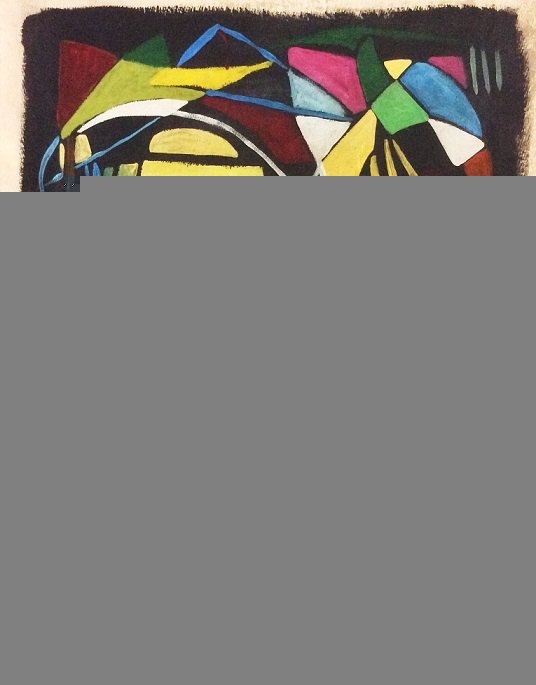 ANDRE LANSKOY (Russian-French, 1902-1976): Title: "Composition", Medium : Gouache on Paper , Date : 1950', Size : 17 x 13,25 in.