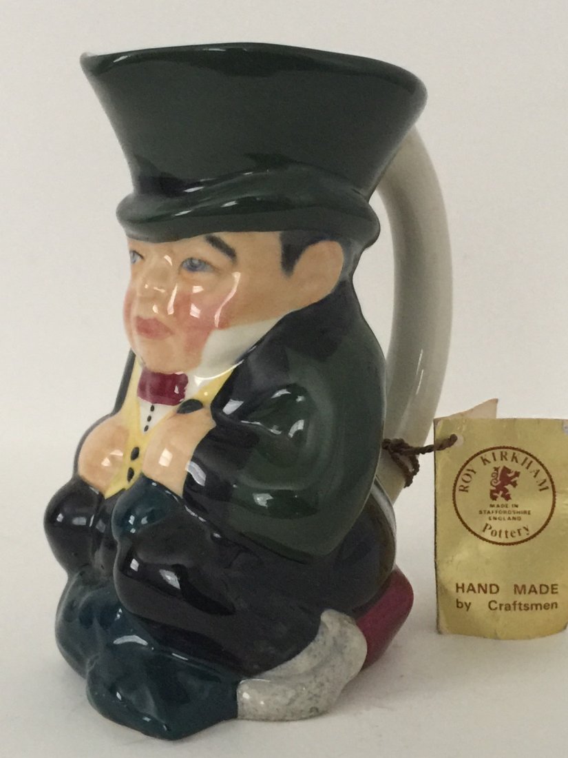 Vintage Signed ROY KIRKHAM Staffordshire Toby Mug: Handmade in ENGLAND - Signed & Has Original Hang Tag