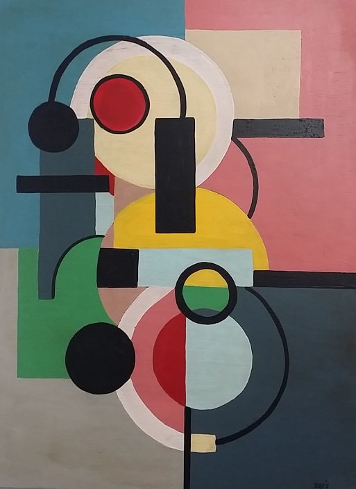 Oil on Masonite Sandu Darie (CUBAN): approx 24"x18"