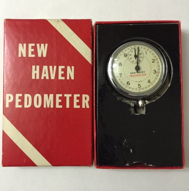 Vintage NEW HAVEN Pedometer in Original Box: Looks Like New - Great Piece