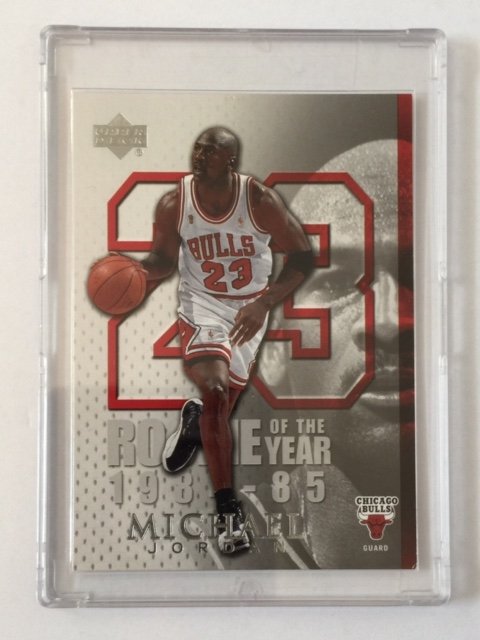 MICHAEL JORDAN 1984-85 Rookie of the Year Card: Mint - Rare Card - Comes as Seen in Photos in Hard Case
