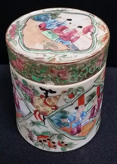 19th Century Chinese Lidded Box: has some damage
