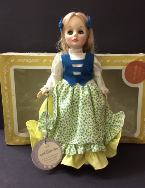 RARE Vintage EFFANBEE Doll "GOLDILOCKS" in Box: 11" Tall - GOLDILOCKS A Story Book Doll Multiple Photos Posted