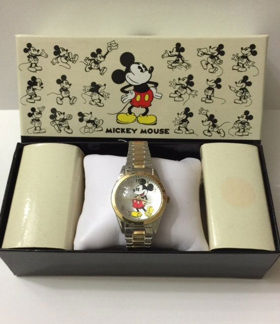 DISNEY Mickey Mouse Two-Tone Watch: Never Removed from Original Box Multiple Photos Posted