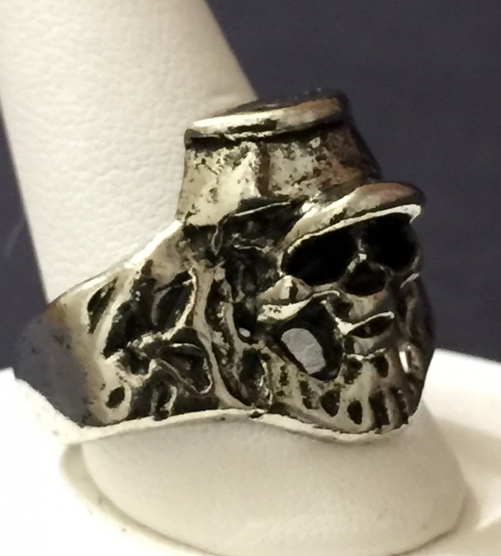Early Handmade/Trench Art Confederate Skull Ring: Great Piece - Must See all Photos