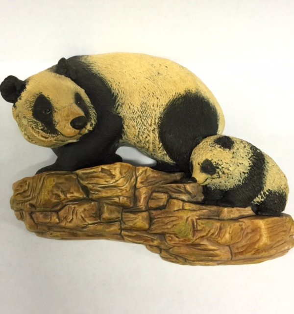 Ultra-Rare 1977 Signed BOSSONS England PANDA BEAR: Artist Signed Piece - Extremely Rare - Made in England MULTIPLE PHOTOS POSTED
