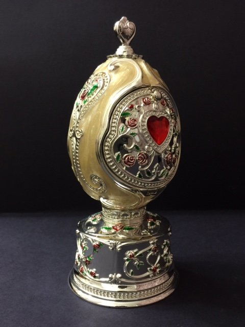 WALLACE Silversmith Jeweled & Enameled Music Box: Stunning & Working Piece with Dancing Couple Inside Must See all Photos to Appreciate