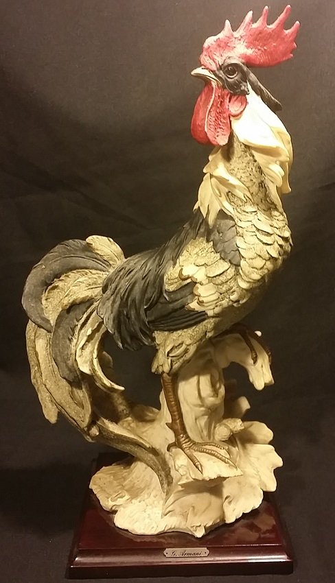 Vintage Capo Di Monte Giuseppe Armani "Rooster": 15.75" Tall