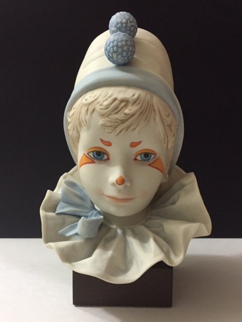 V. Rare CYBIS USA Porcelain Funny Face Clown Bust: Unbelievably RARE Piece - Signed CYBIS USA 10.5" Tall - MULTIPLE PHOTOS POSTED